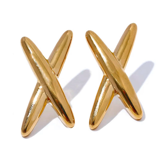 CRISSCROSS STUD EARRINGS