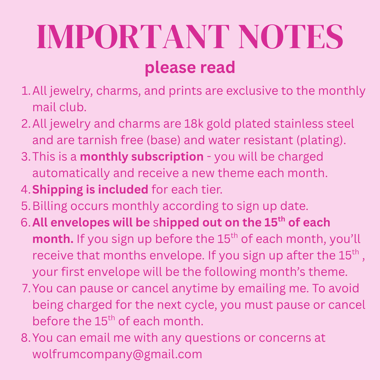 Monthly Mail Club