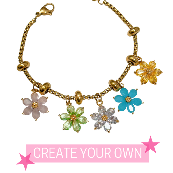 BEADED DANGLE CHARM BRACELET