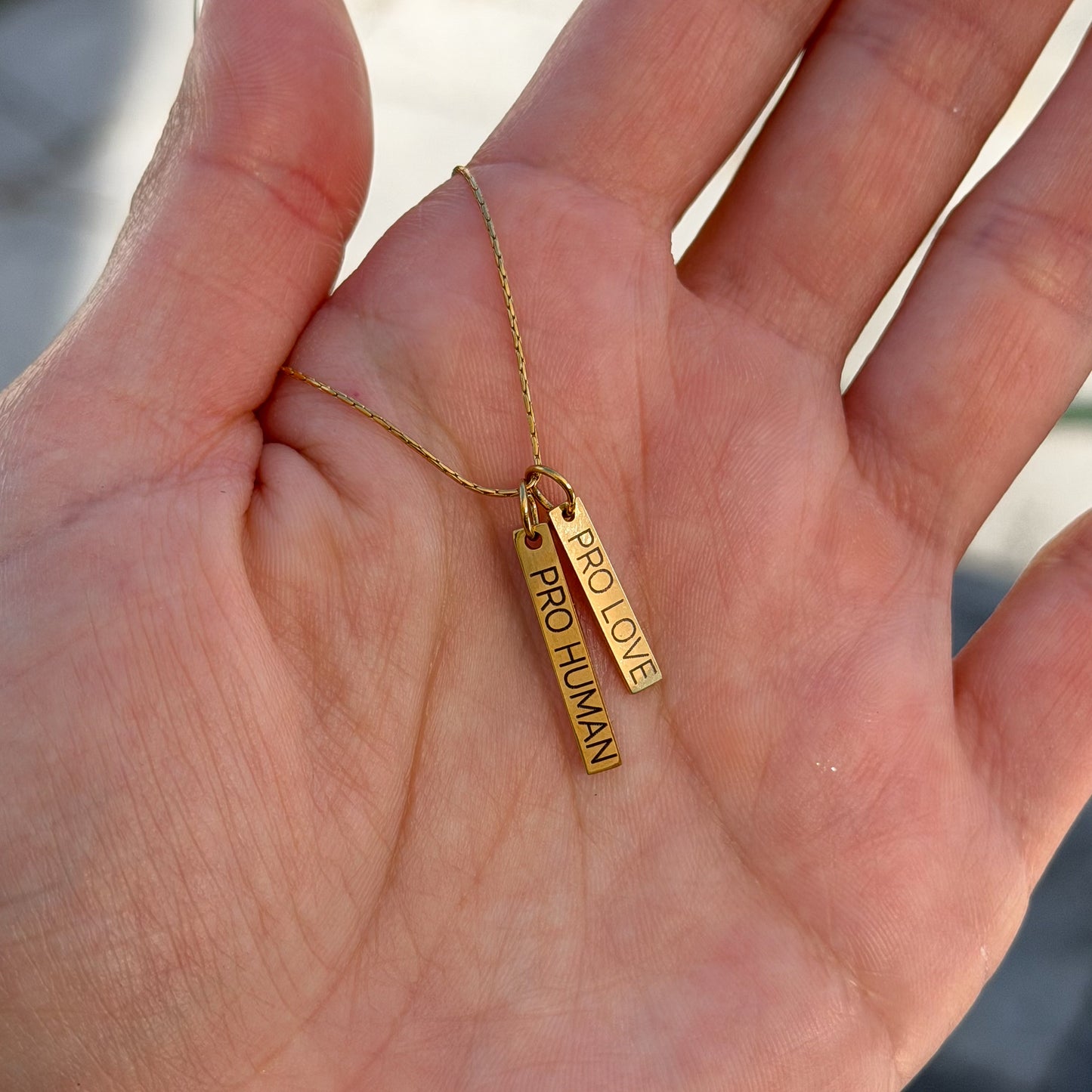 PRO LOVE PRO HUMAN NECKLACE