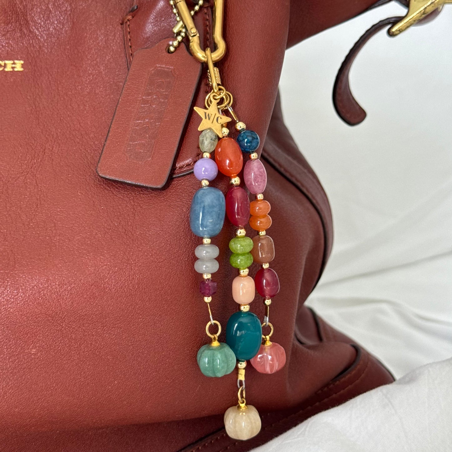 FALL GEMS PURSE CHARM