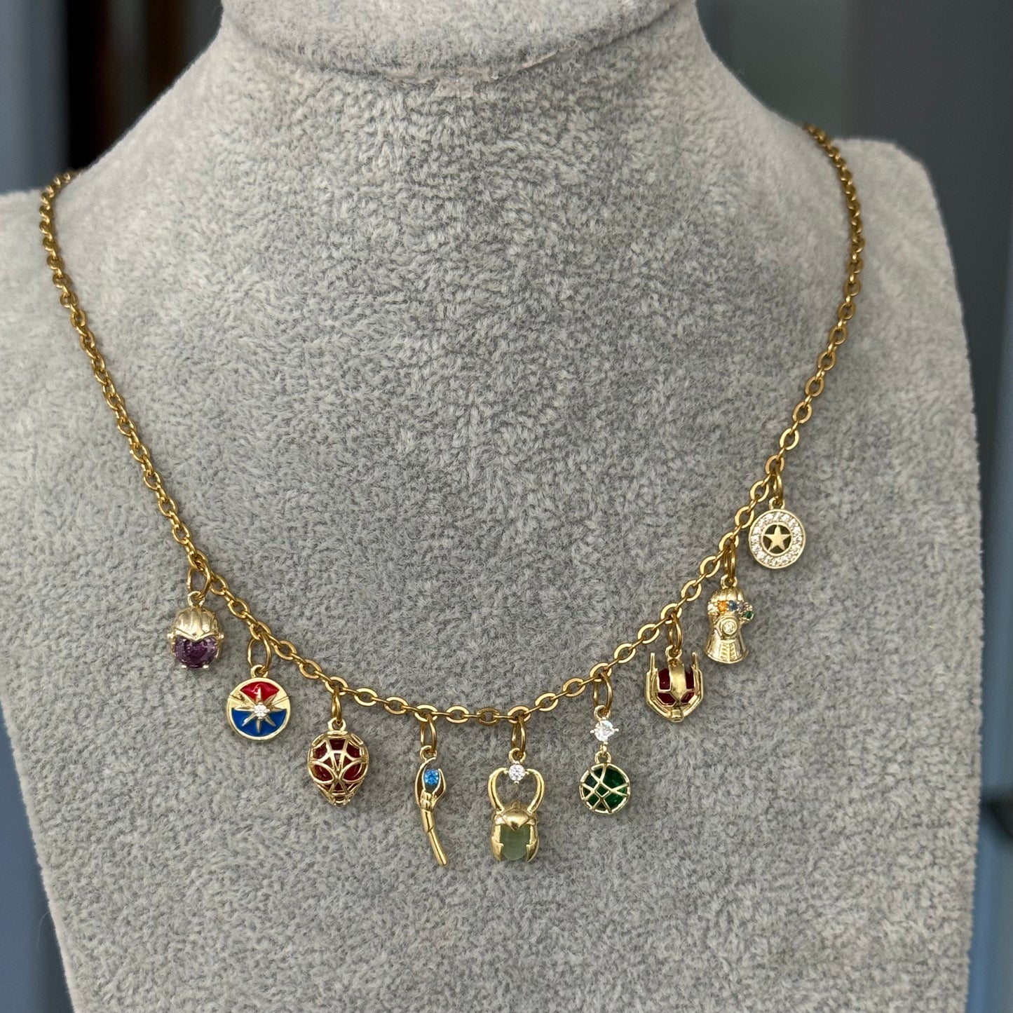 AVENGERS INSPIRED CHARM NECKLACE