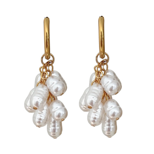 PEARLY HOOP EARRINGS