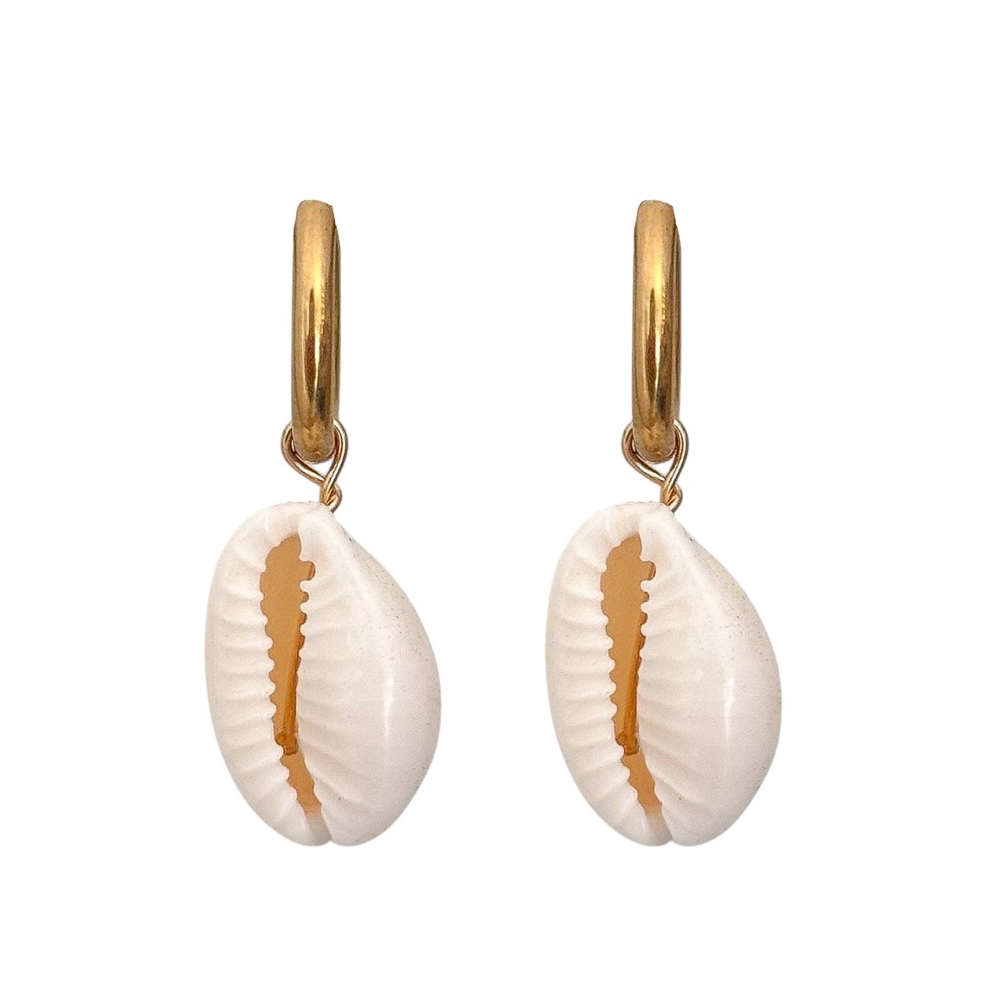 PUCA SHELL HOOP EARRINGS