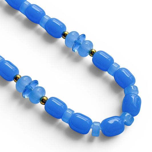 BLUE RASPBERRY BEADED NECKLACE