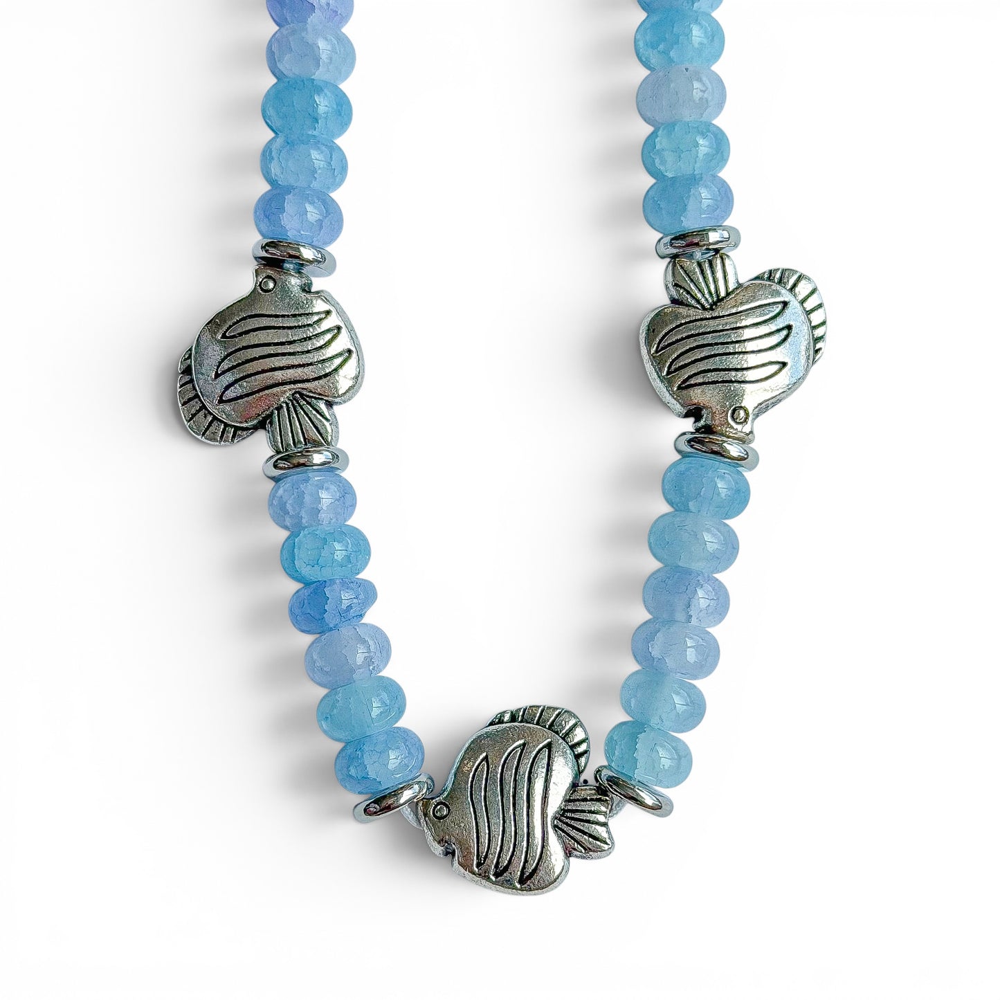 KEEP SWIMMING BEADED NECKLACE