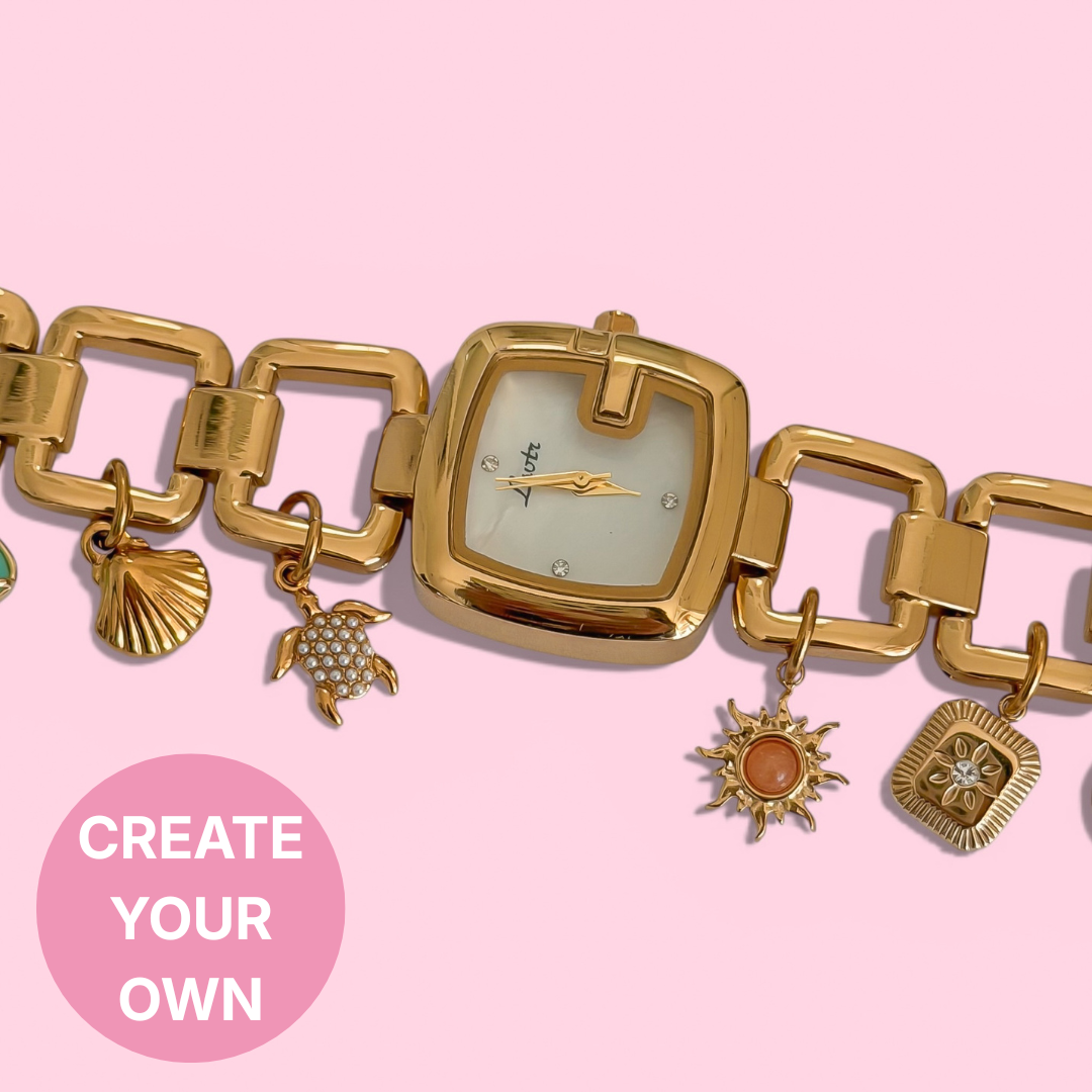 GOLD CHARM WATCH