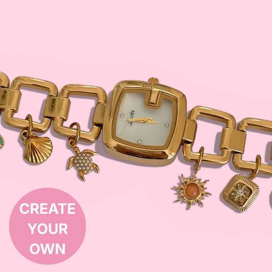 GOLD CHARM WATCH