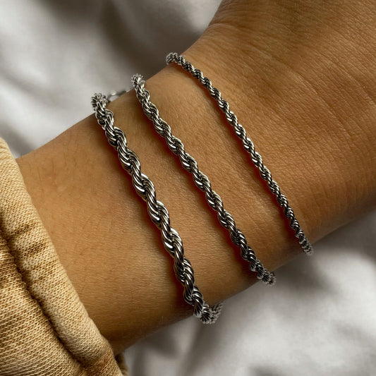 Silver Rope Bracelet