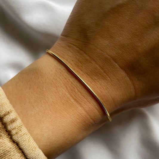 Gold Thin Snake Bracelet