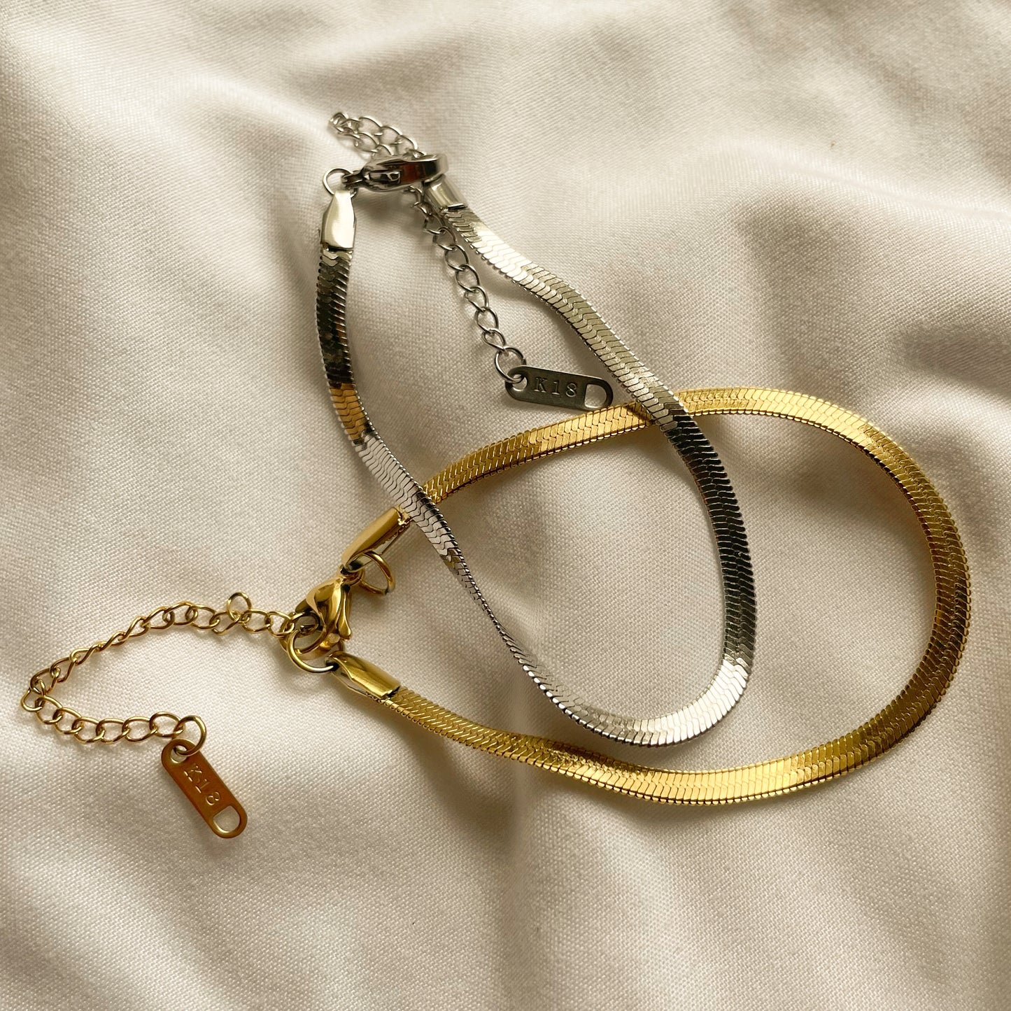 Gold + Silver Snake Bracelet