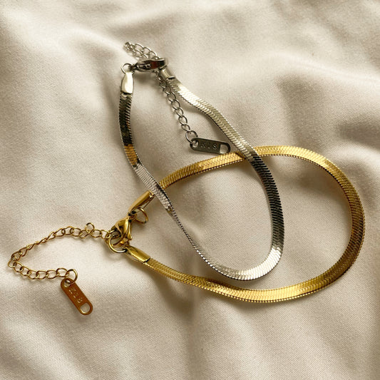 Gold + Silver Snake Bracelet