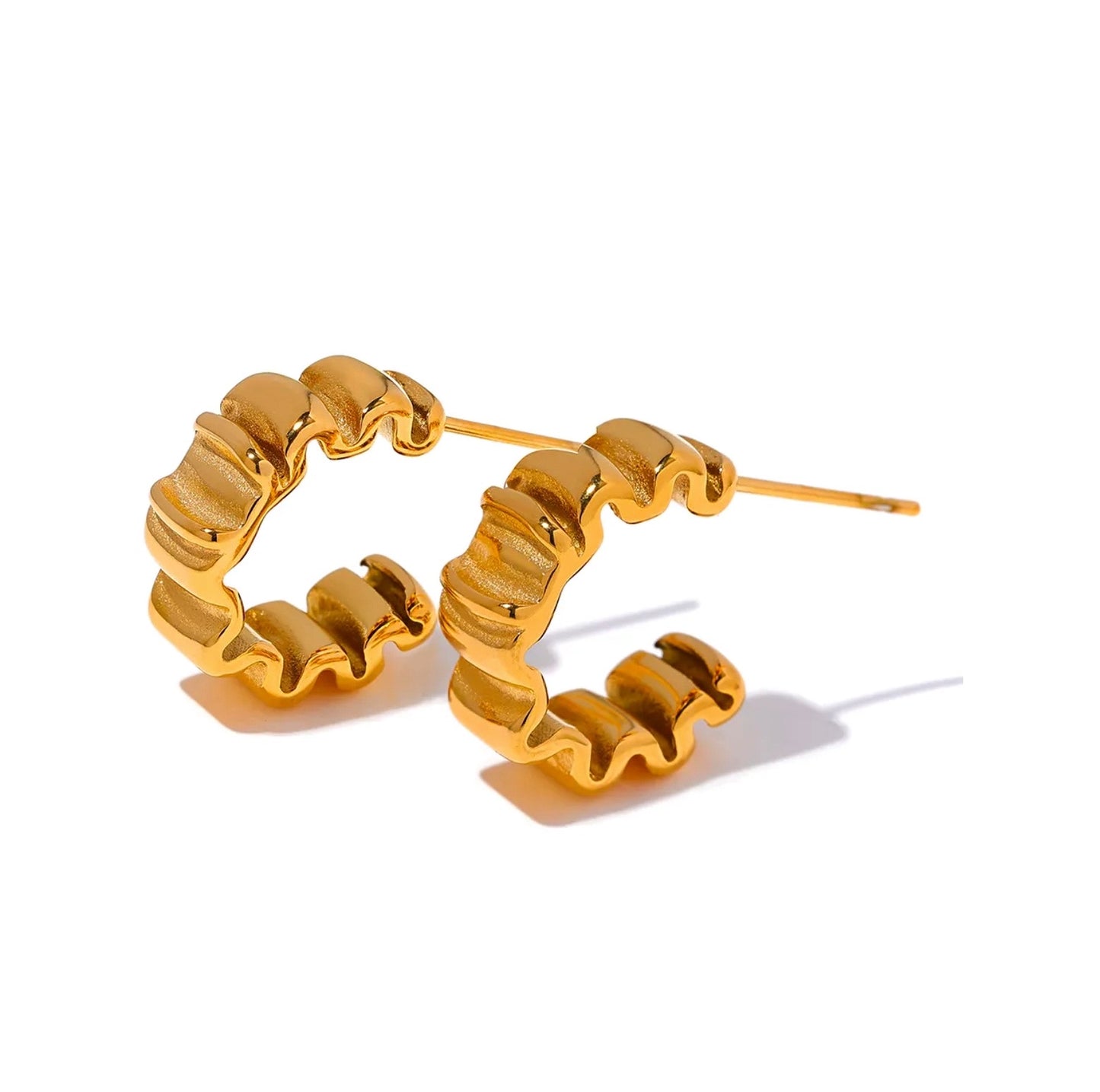 GOLD SCRUNCHIE HOOPS