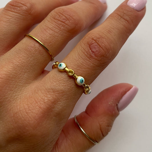 EVIL EYE ADJUSTABLE RING