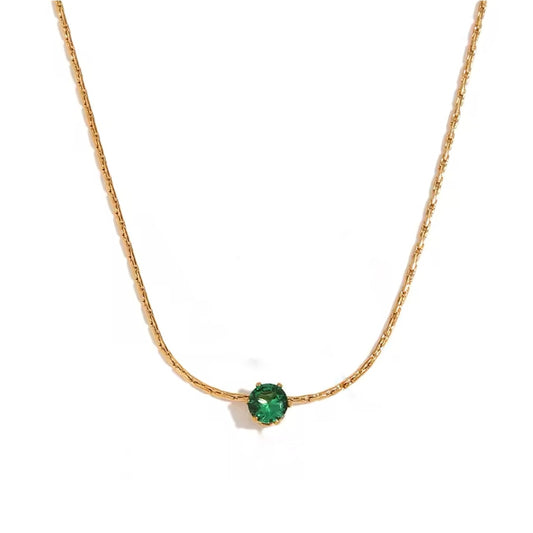 SIMPLE GAL NECKLACE - GREEN