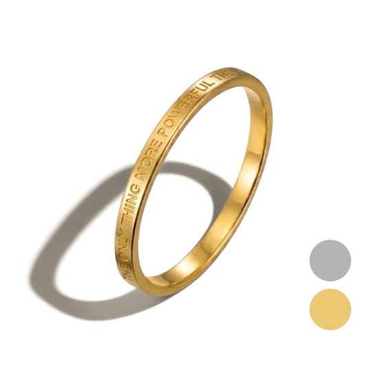 MORE POWERFUL THAN HATE IS LOVE RING