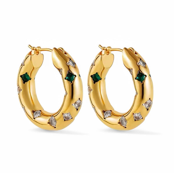 BEJEWELED HOOPS