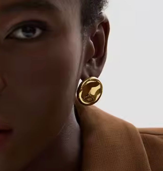 THUMB PRINT STUD EARRINGS