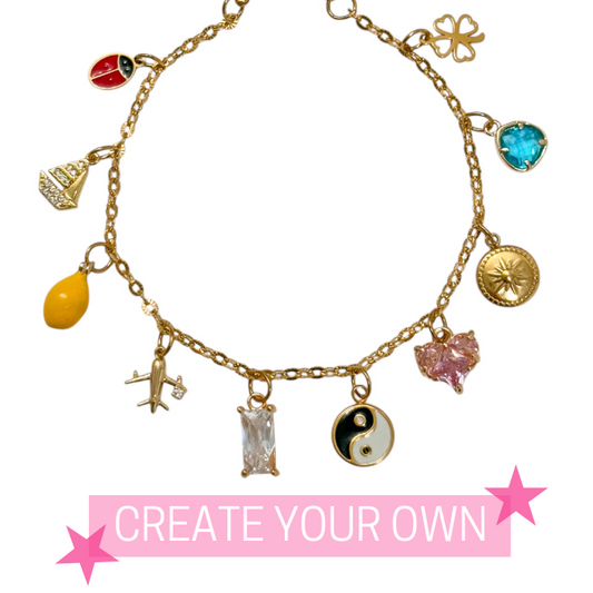 THINNEST LINKED CHARM BRACELET