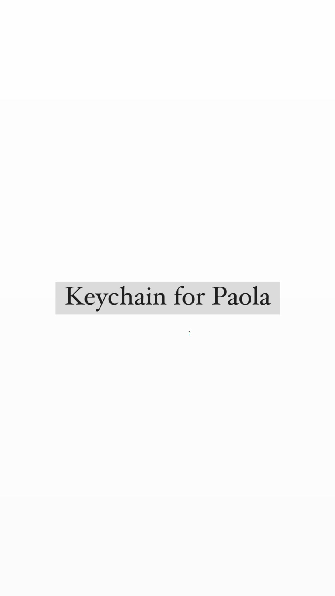 Keychain for Paola