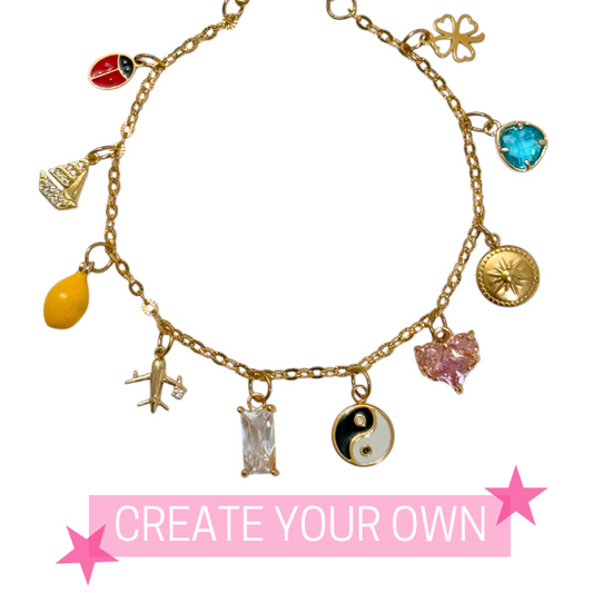 .THINNEST LINKED CHARM BRACELET