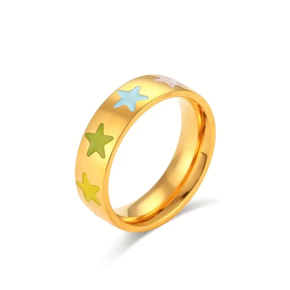 COLORFUL GOLD RING