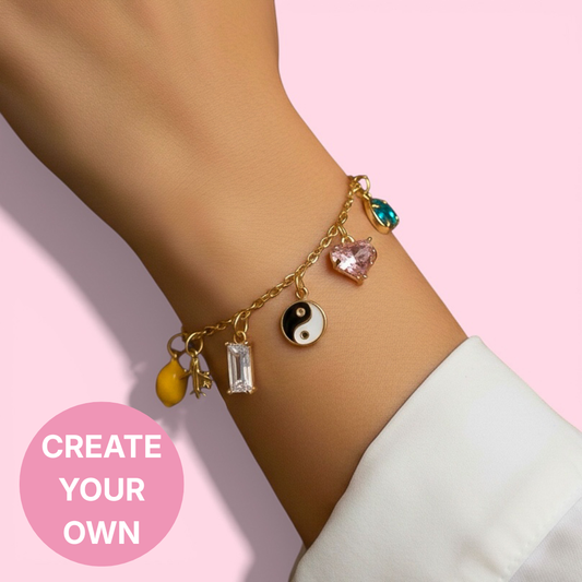 THINNEST LINKED CHARM BRACELET