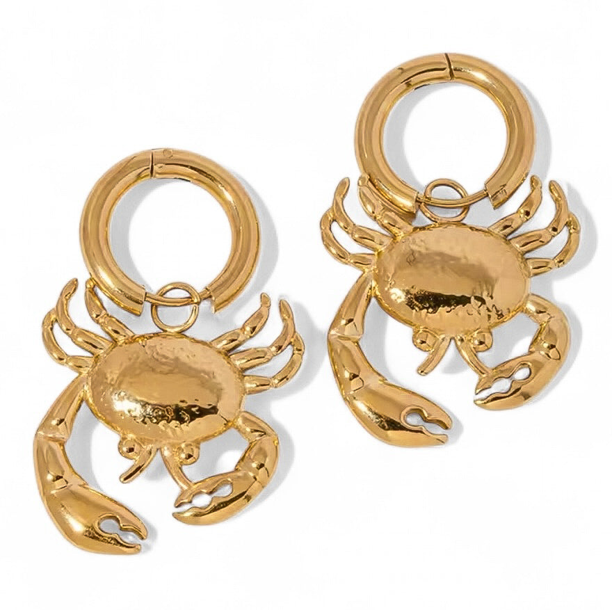 CRAB HOOP EARRINGS