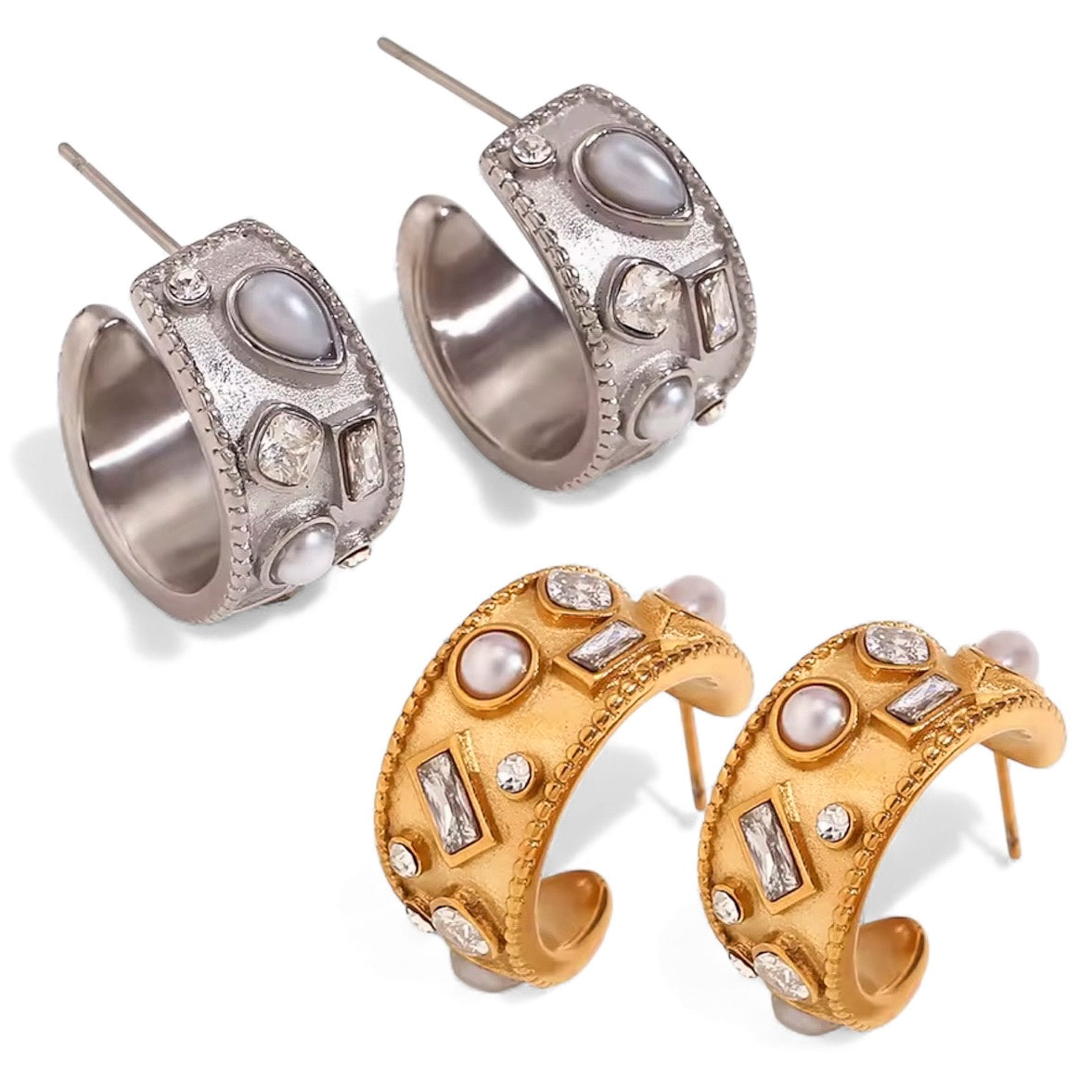 JEWELS HOOP EARRINGS