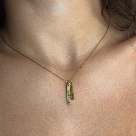 PRO LOVE PRO HUMAN NECKLACE