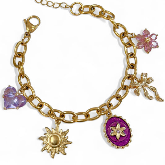 RAPUNZEL INSPIRED CHARM BRACELET