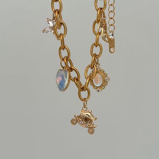 CINDERELLA INSPIRED CHARM BRACELET