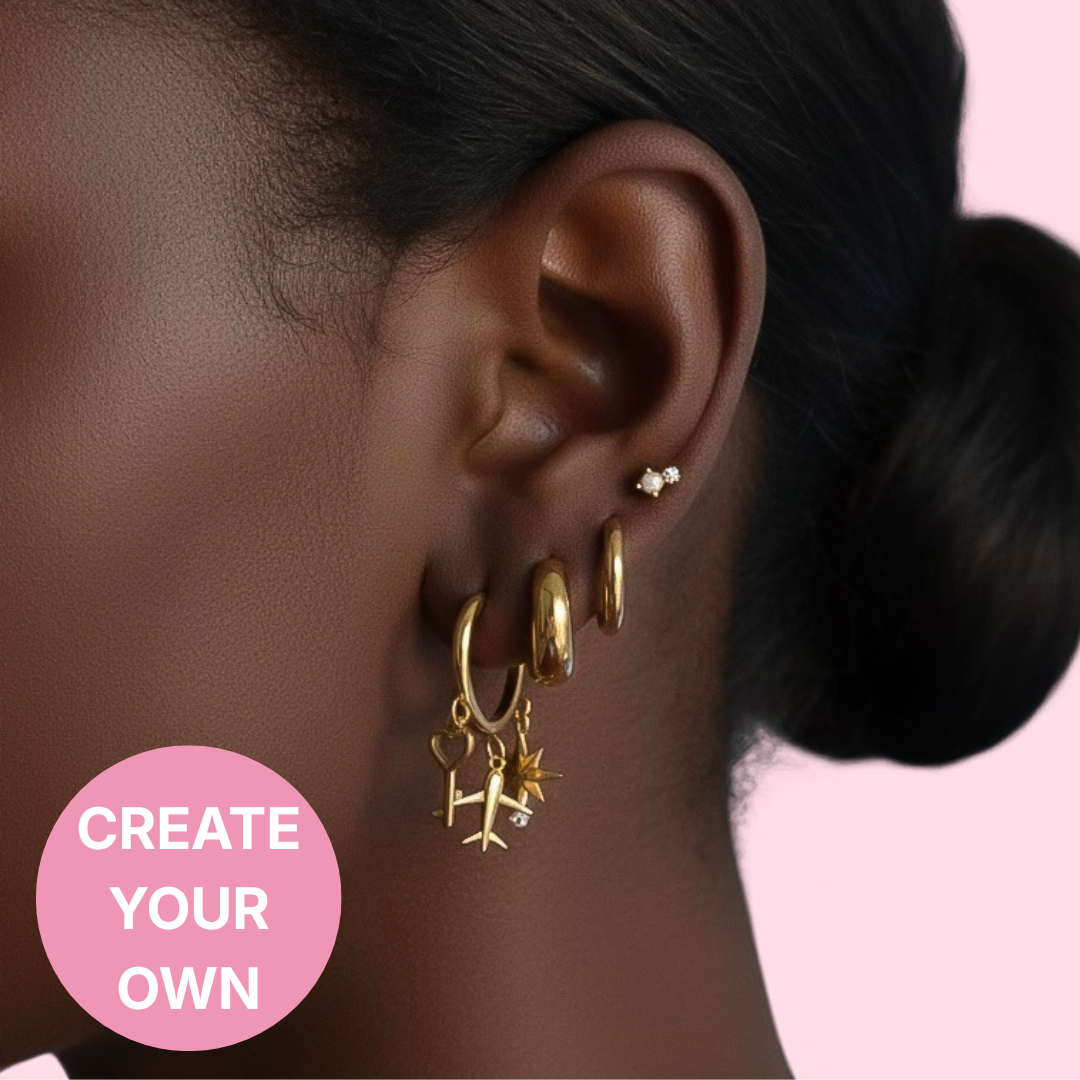 3 LAYER CHARM EARRINGS