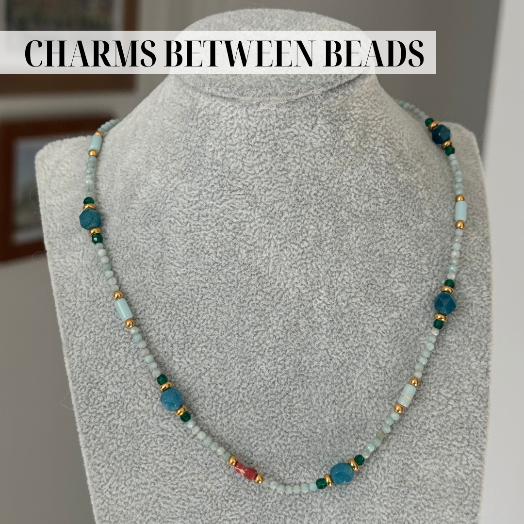 TEAL BEADED NECKLACE