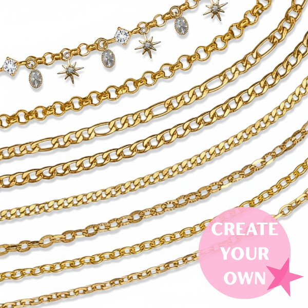 THINNEST LINKED CHARM BRACELET