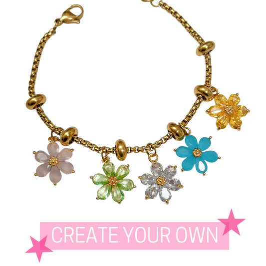 BEADED DANGLE CHARM BRACELET