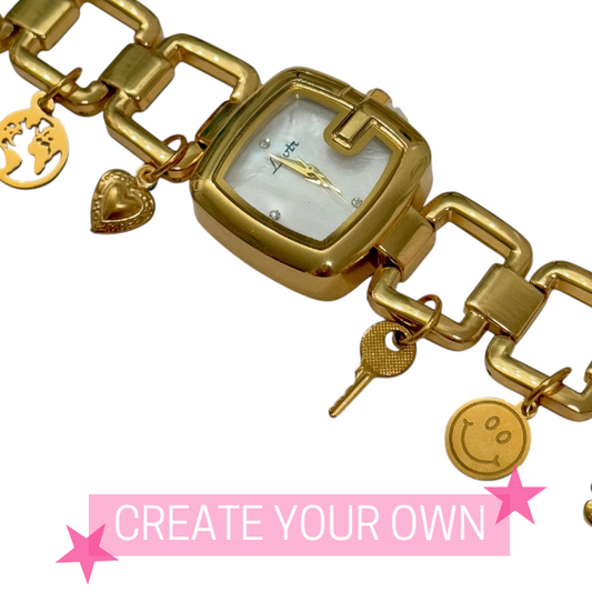 GOLD CHARM WATCH