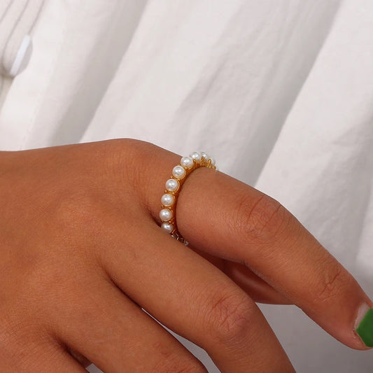 PEARL STUDDED RING