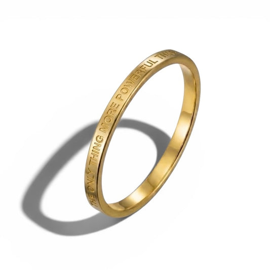 MORE POWERFUL THAN HATE IS LOVE RING