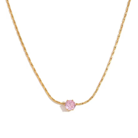 SIMPLE GAL NECKLACE - PINK