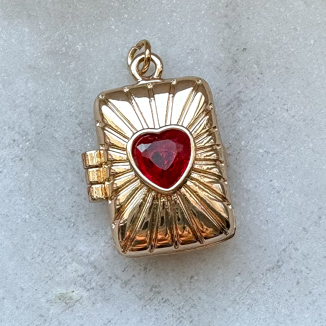 HEART BOOK LOCKET CHARM