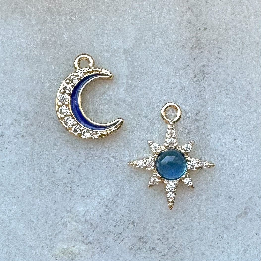 BLUE MOON + STAR CHARM