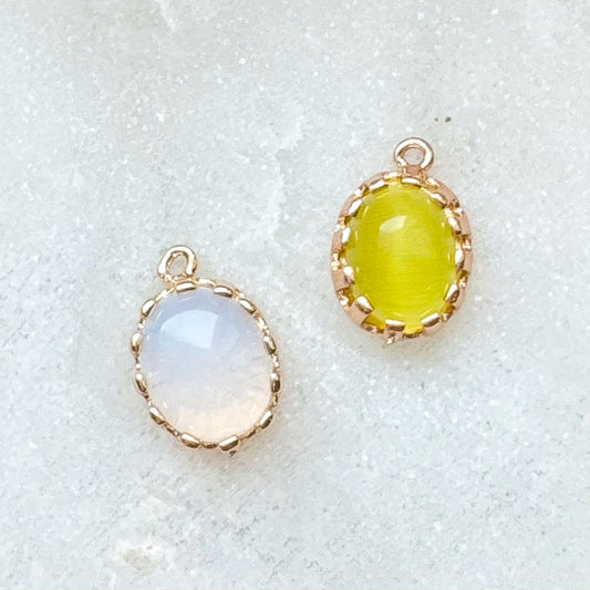 OVAL GEM CHARM