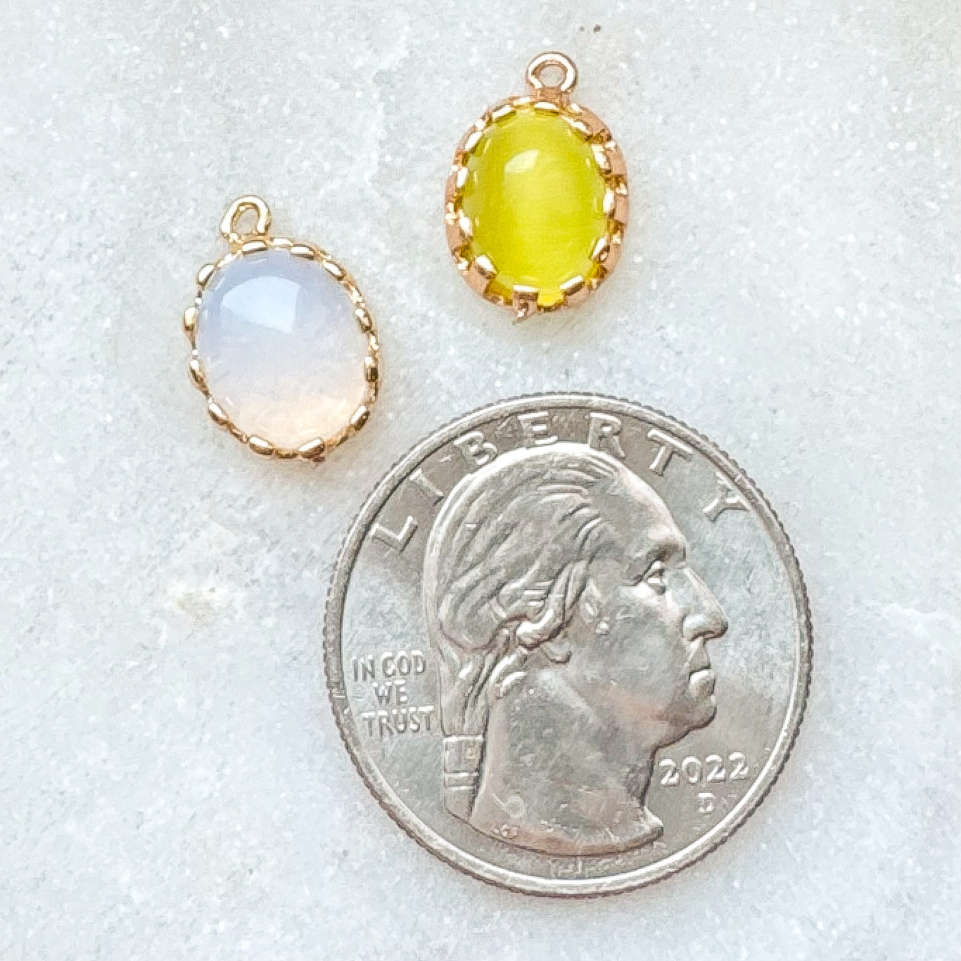 OVAL GEM CHARM