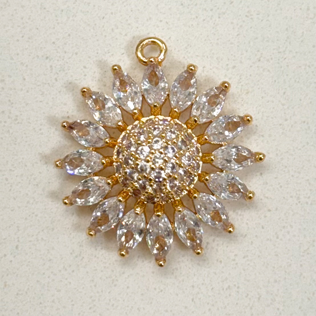 CRYSTAL SUNFLOWER CHARM