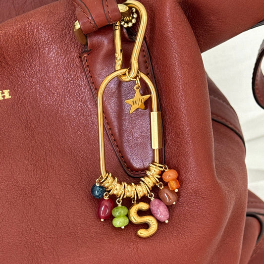INITIAL PURSE CHARM