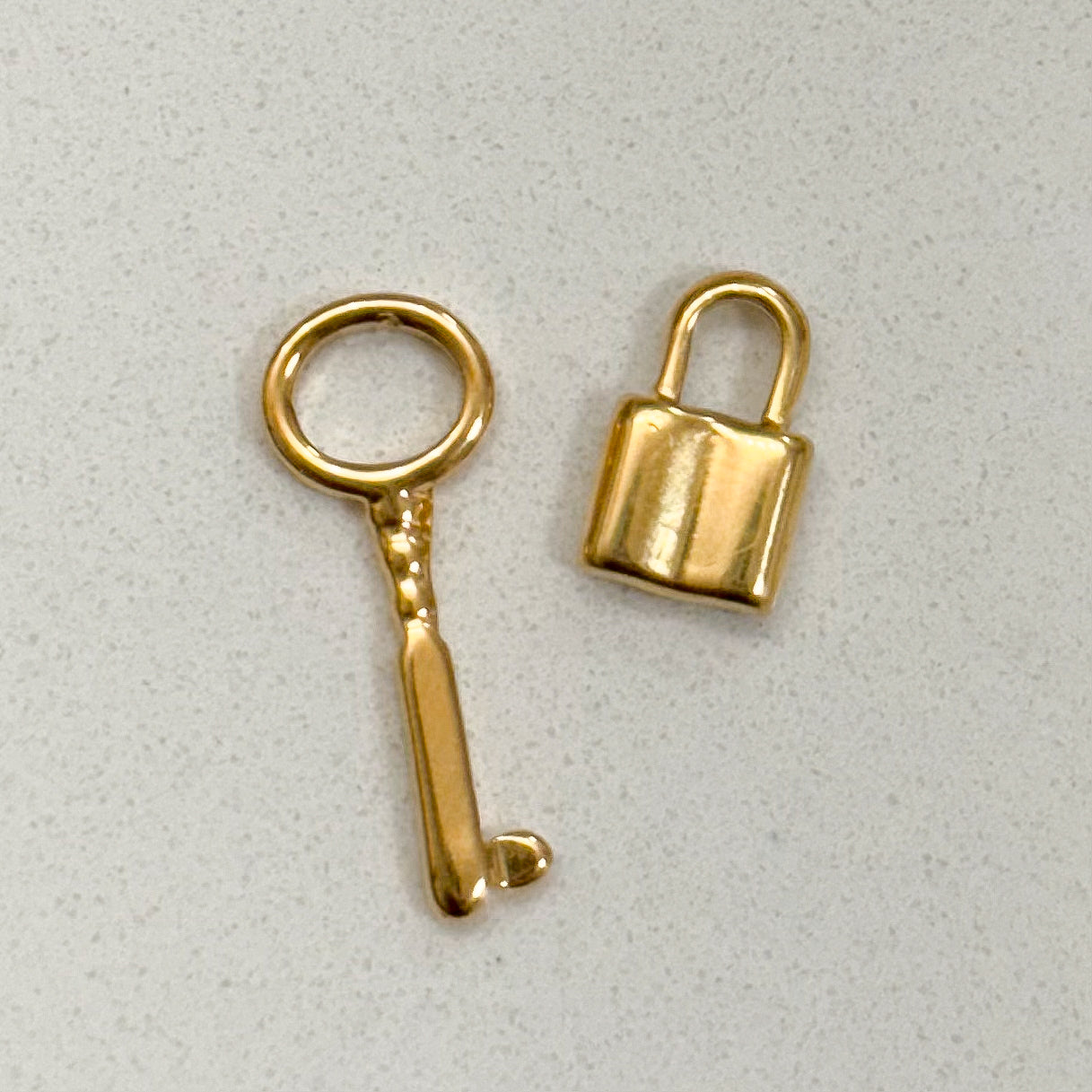 KEY + LOCK CHARM