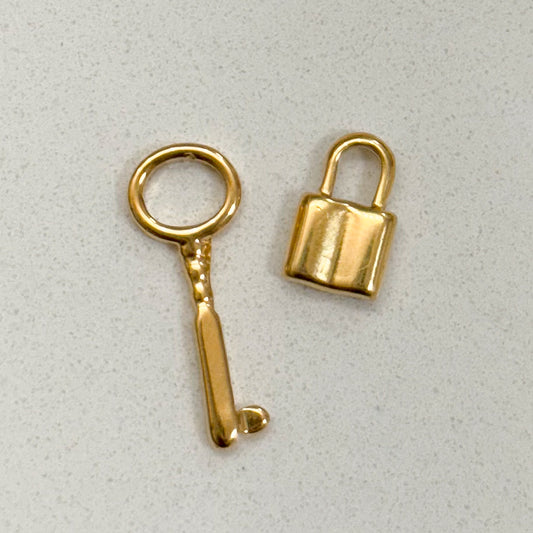 KEY + LOCK CHARM