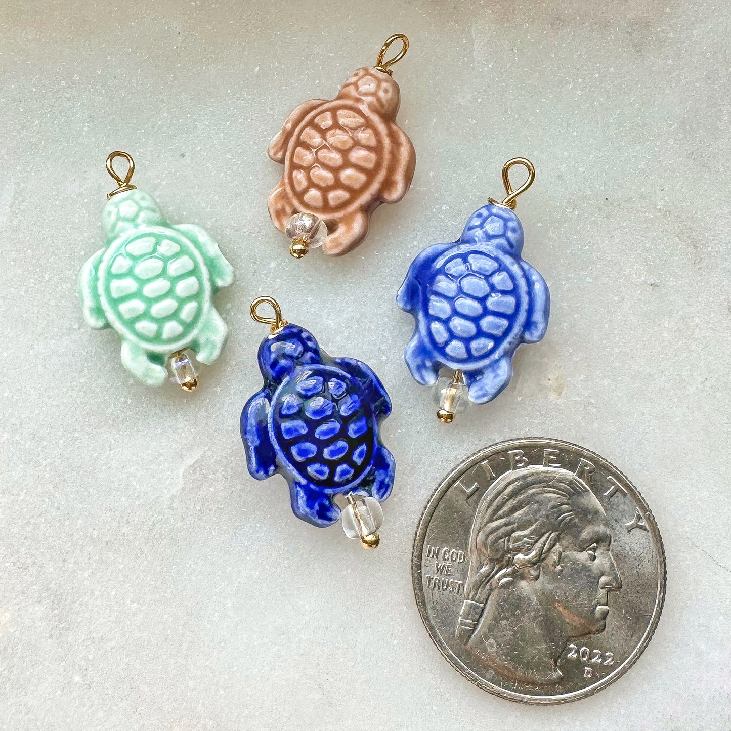 CERAMIC TURTLE BEAD CHARM