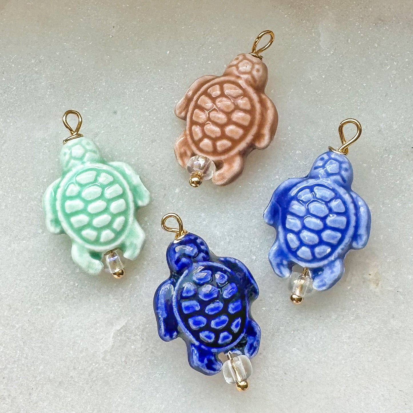 CERAMIC TURTLE BEAD CHARM